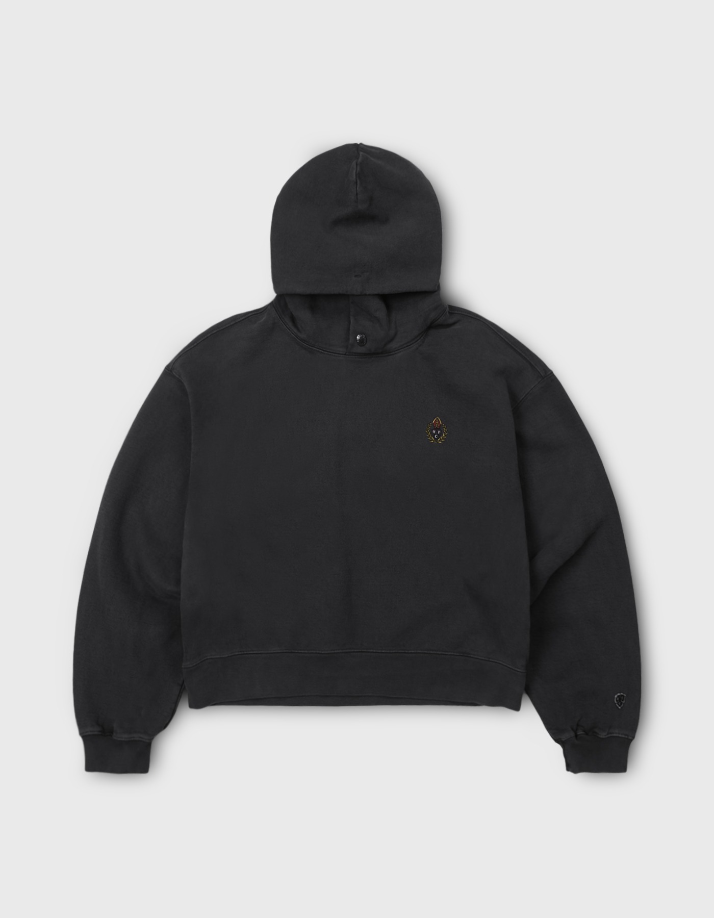 HFC CREST GYM CROPPED HOODIE (W) / Charcoal