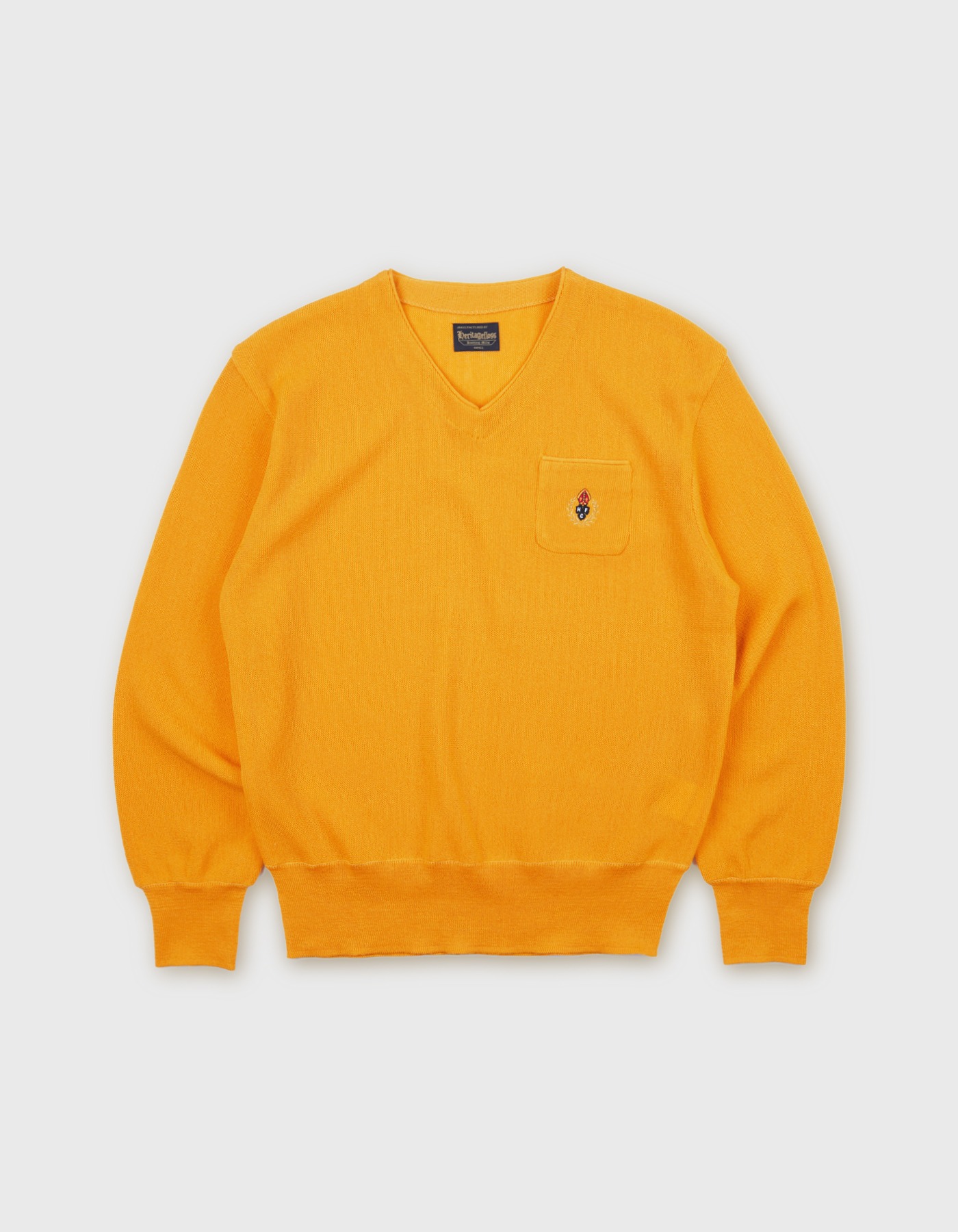 HFC CREST WOOL V-NECK SWEATER / Yellow