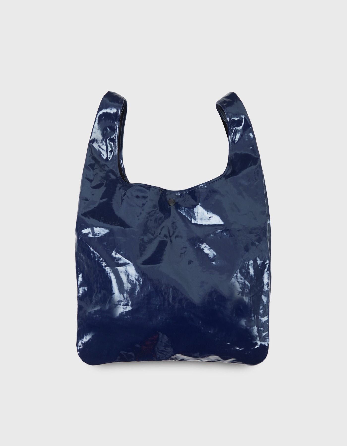 PATENT PLASTIC BAG / Navy